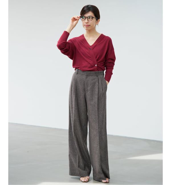 IENA「《予約》COUTURE D'ADAM/クチュールドアダム Italian Tweed Wide PT 26AW-078」|スラックス|
