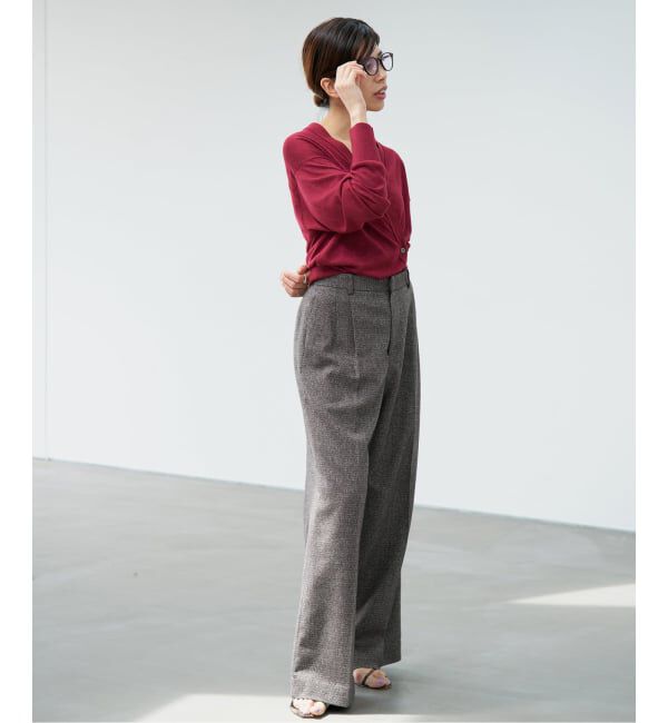 IENA「《予約》COUTURE D'ADAM/クチュールドアダム Italian Tweed Wide PT 26AW-078」|スラックス|