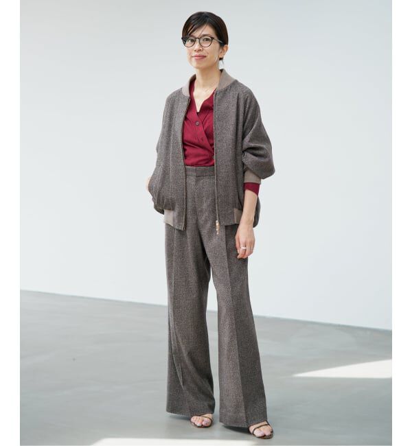 IENA「《予約》COUTURE D'ADAM/クチュールドアダム Italian Tweed Wide PT 26AW-078」|スラックス|