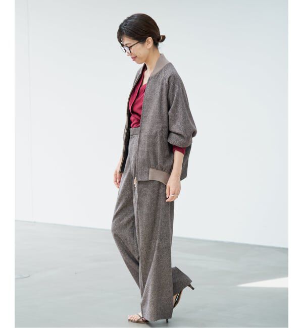 IENA「《予約》COUTURE D'ADAM/クチュールドアダム Italian Tweed Wide PT 26AW-078」|スラックス|