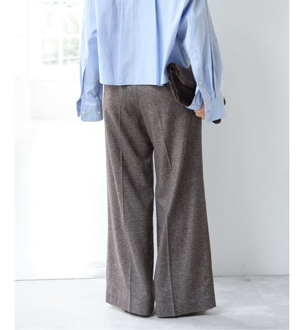 IENA「《予約》COUTURE D'ADAM/クチュールドアダム Italian Tweed Wide PT 26AW-078」|スラックス|