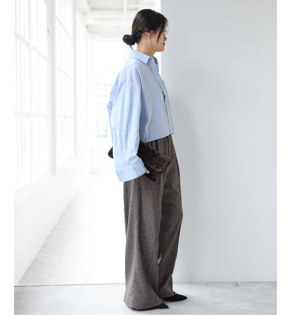 IENA「《予約》COUTURE D'ADAM/クチュールドアダム Italian Tweed Wide PT 26AW-078」|スラックス|