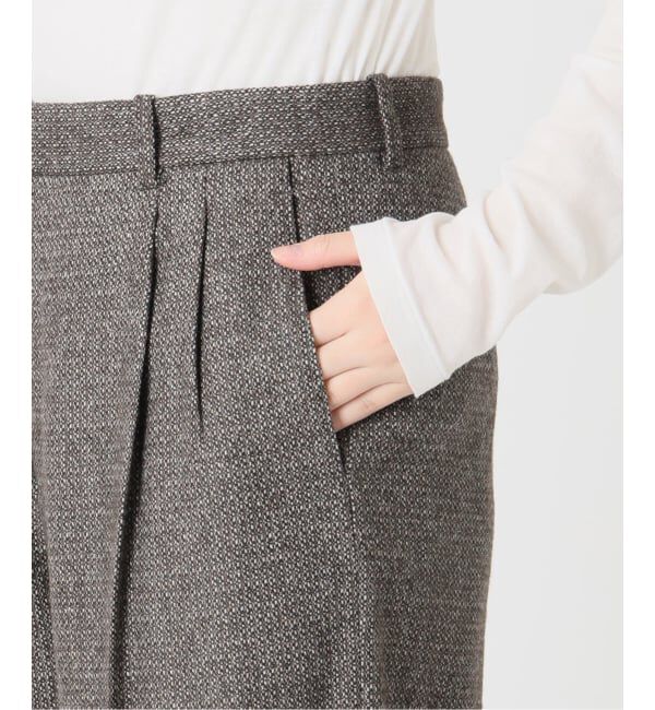 IENA「《予約》COUTURE D'ADAM/クチュールドアダム Italian Tweed Wide PT 26AW-078」|スラックス|