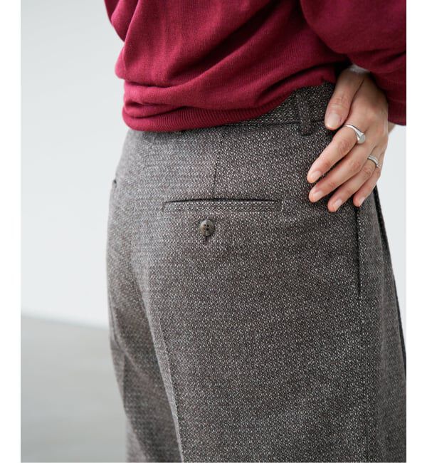 IENA「《予約》COUTURE D'ADAM/クチュールドアダム Italian Tweed Wide PT 26AW-078」|スラックス|