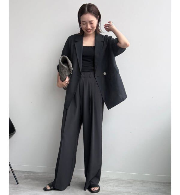SLOBE IENA「《WEB限定/追加3》リネンレーヨンハーフスリーブジャケット」|その他|