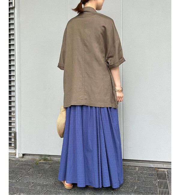 SLOBE IENA「《WEB限定/追加3》リネンレーヨンハーフスリーブジャケット」|その他|