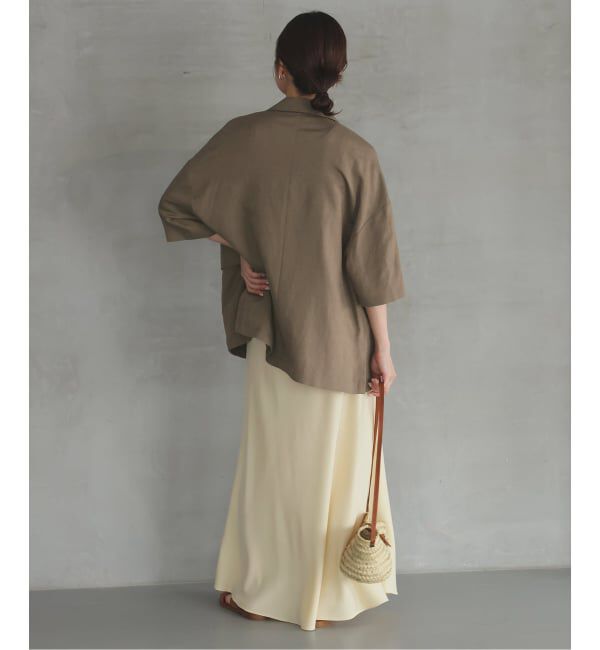 SLOBE IENA「《WEB限定/追加3》リネンレーヨンハーフスリーブジャケット」|その他|