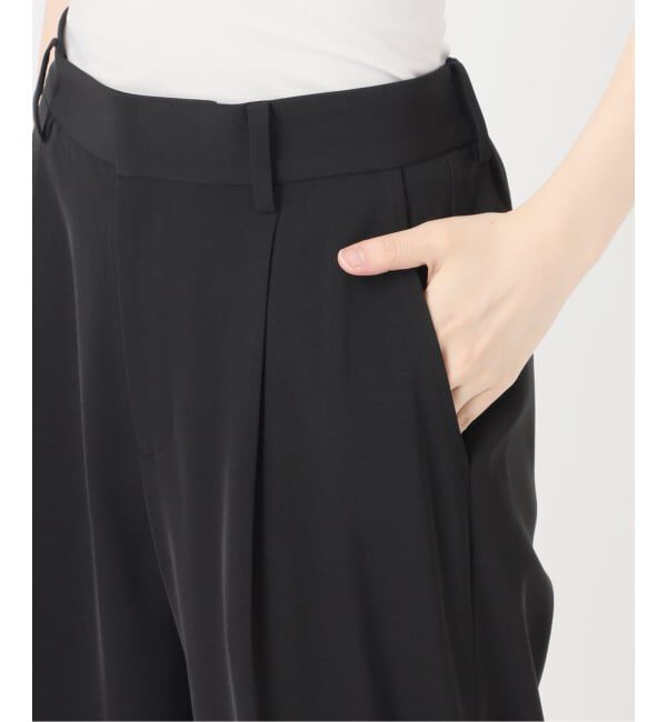 IENA「《予約》ストレッチツイルセミワイドパンツ」|スラックス|