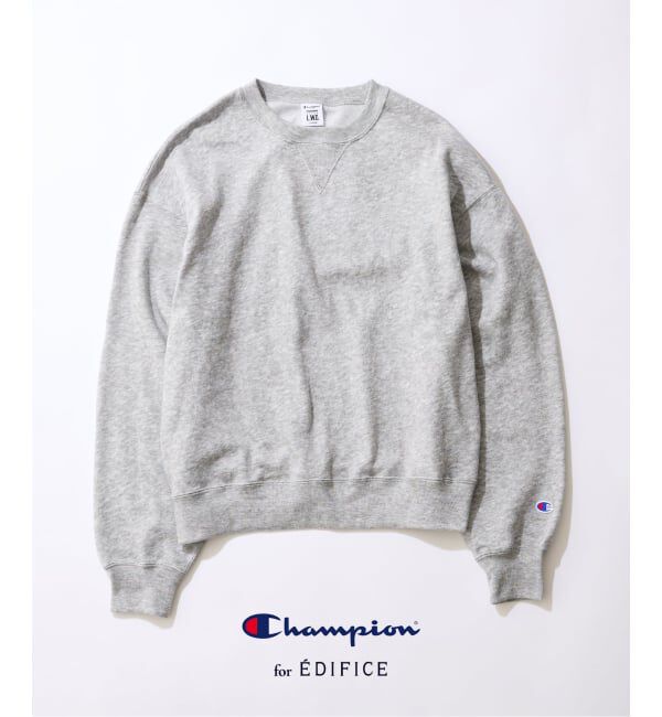 EDIFICE「《予約》Champion / チャンピオン for EDIFICE「L.W.D.」Crew Sweat」|スウェット・ジャージ|グレーB