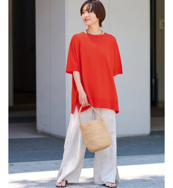JOURNAL STANDARD relume「《追加5》接触冷感 / ウォッシャブルクールポンチョプルオーバー」|ニット・セーター|