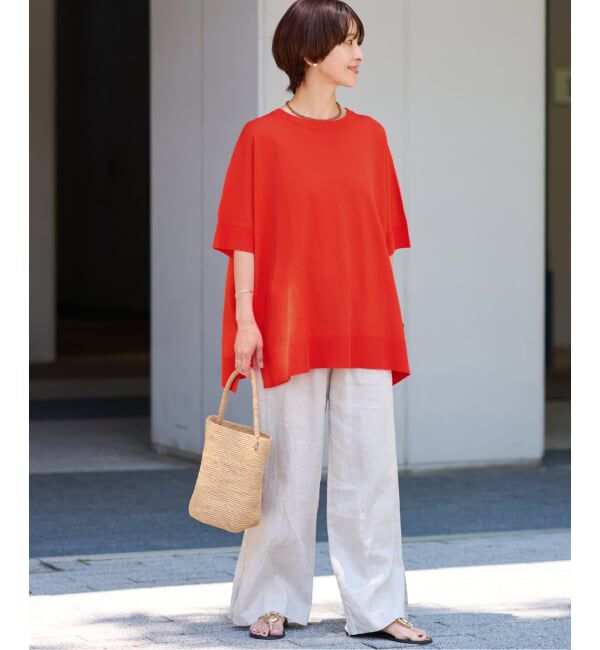 JOURNAL STANDARD relume「《追加5》接触冷感 / ウォッシャブルクールポンチョプルオーバー」|ニット・セーター|