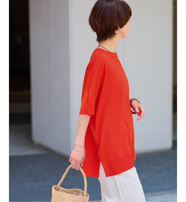 JOURNAL STANDARD relume「《追加5》接触冷感 / ウォッシャブルクールポンチョプルオーバー」|ニット・セーター|