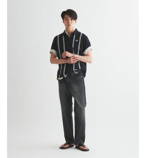 JOURNAL STANDARD「FRED PERRY / フレッドペリー 別注 ストライプ ピケ ポロシャツ」|ポロシャツ|