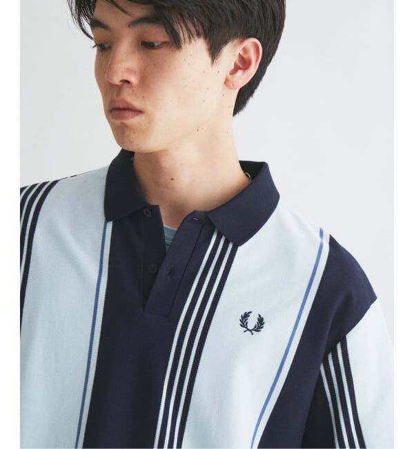 JOURNAL STANDARD「FRED PERRY / フレッドペリー 別注 ストライプ ピケ ポロシャツ」|ポロシャツ|