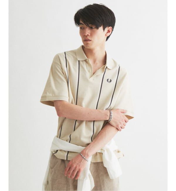 JOURNAL STANDARD「FRED PERRY / フレッドペリー 別注 ストライプ ピケ ポロシャツ」|ポロシャツ|