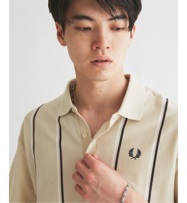 JOURNAL STANDARD「FRED PERRY / フレッドペリー 別注 ストライプ ピケ ポロシャツ」|ポロシャツ|