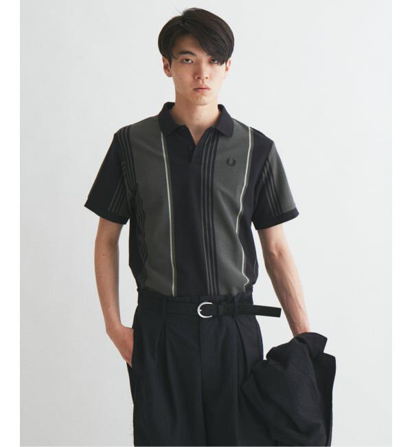 JOURNAL STANDARD「FRED PERRY / フレッドペリー 別注 ストライプ ピケ ポロシャツ」|ポロシャツ|