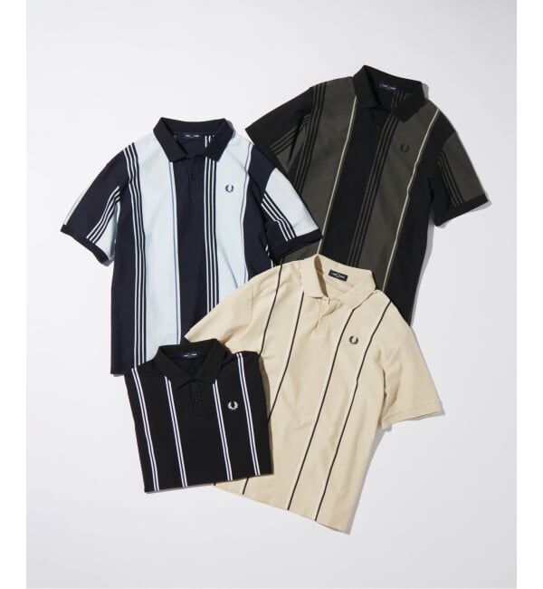 JOURNAL STANDARD「FRED PERRY / フレッドペリー 別注 ストライプ ピケ ポロシャツ」|ポロシャツ|