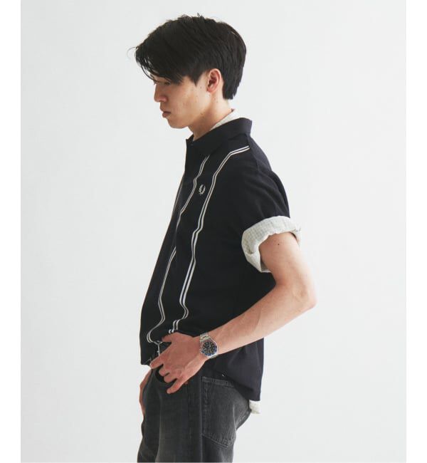 JOURNAL STANDARD「FRED PERRY / フレッドペリー 別注 ストライプ ピケ ポロシャツ」|ポロシャツ|