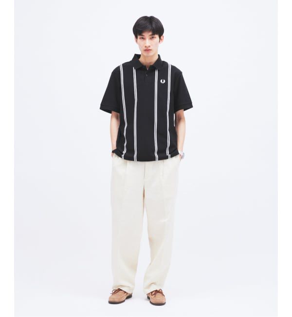 JOURNAL STANDARD「FRED PERRY / フレッドペリー 別注 ストライプ ピケ ポロシャツ」|ポロシャツ|