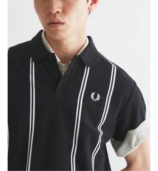 JOURNAL STANDARD「FRED PERRY / フレッドペリー 別注 ストライプ ピケ ポロシャツ」|ポロシャツ|