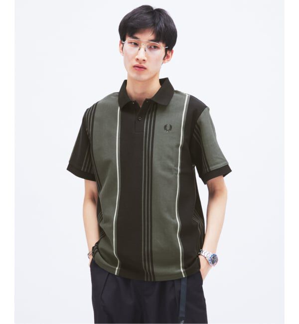 JOURNAL STANDARD「FRED PERRY / フレッドペリー 別注 ストライプ ピケ ポロシャツ」|ポロシャツ|
