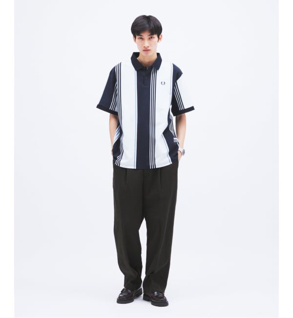 JOURNAL STANDARD「FRED PERRY / フレッドペリー 別注 ストライプ ピケ ポロシャツ」|ポロシャツ|