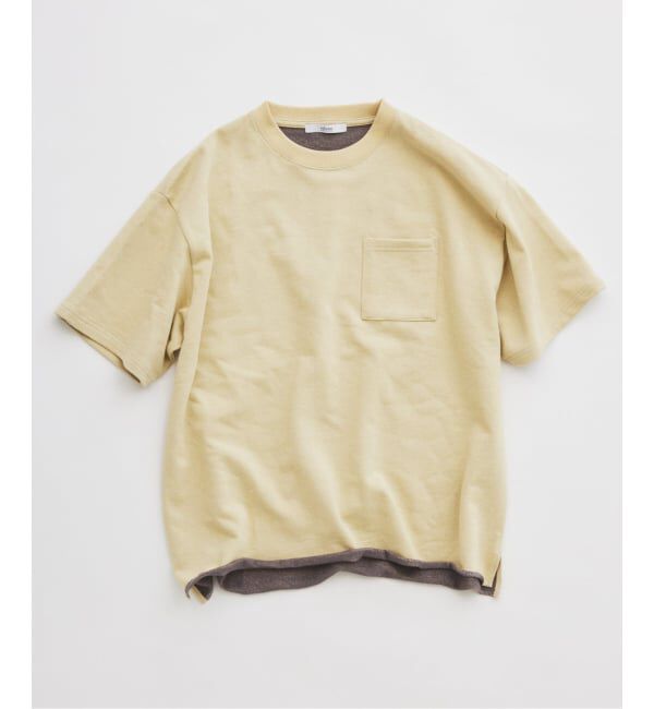 JOURNAL STANDARD relume「ミニ裏毛 コントラストカラー カットオフTシャツ」|Tシャツ・カットソー|イエロー