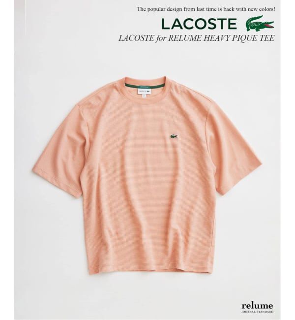 JOURNAL STANDARD relume「LACOSTE / ラコステ 別注ヘビーピケ Tシャツ」|Tシャツ・カットソー|ピンク A