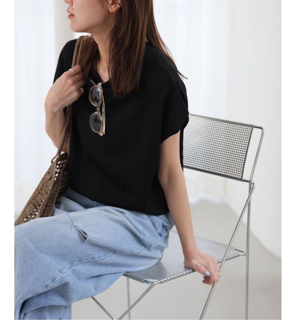 JOURNAL STANDARD relume「《一部WEB限定追加 / 新色》接触冷感 / ウォッシャブルクールプルオーバー」|ニット・セーター|ブラック
