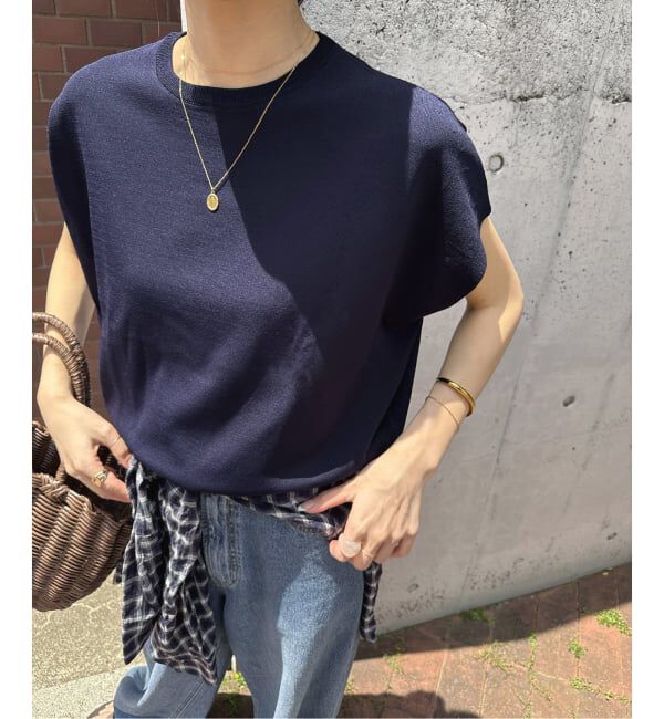 JOURNAL STANDARD relume「《一部WEB限定追加 / 新色》接触冷感 / ウォッシャブルクールプルオーバー」|ニット・セーター|ネイビー