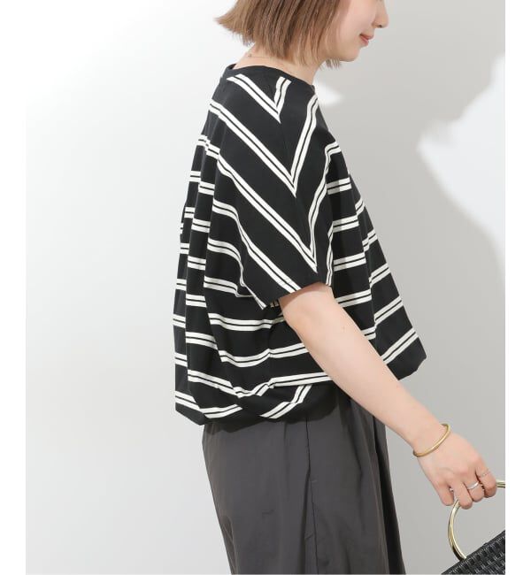 JOURNAL STANDARD relume「《一部WEB限定追加2》フレンチスリーブボーダーTシャツ」|Tシャツ・カットソー|