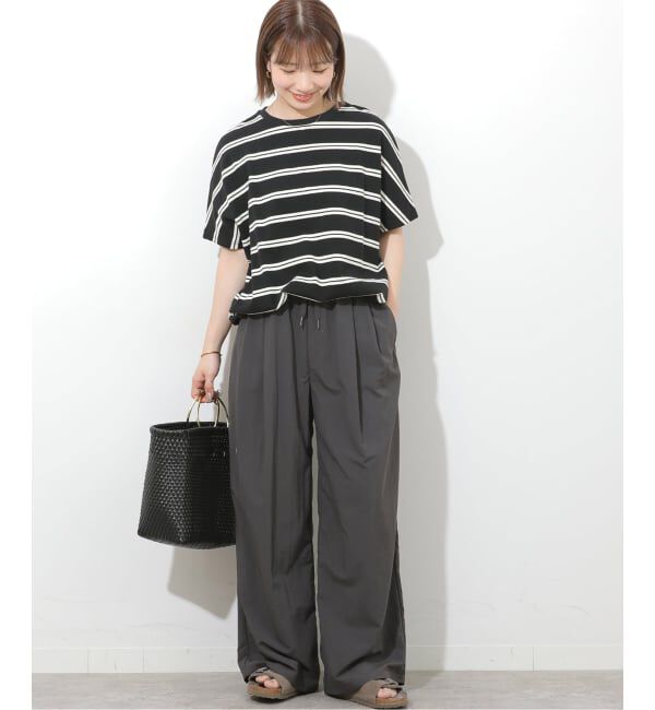 JOURNAL STANDARD relume「《一部WEB限定追加2》フレンチスリーブボーダーTシャツ」|Tシャツ・カットソー|