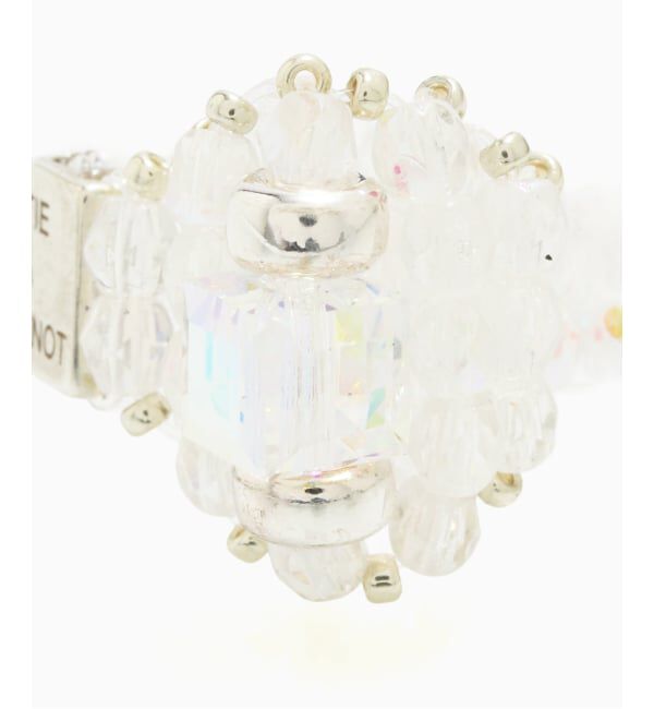 JOURNAL STANDARD「TIE A KNOT / タイ ア ノット EX CRYSTAL BEADS RING with SILVER」|リング|