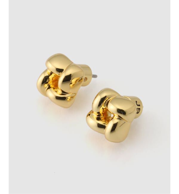 journal standard L'essage「JENNY BIRD/ジェニーバード MINI WOVEN SQUARE EARRINGS ピアス」|ピアス|ゴールド