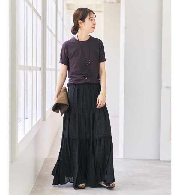 Spick and Span「コットンオーガンジーティアードスカート」|スカート|