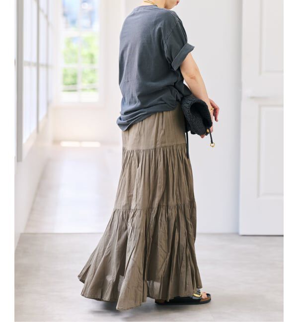 Spick and Span「コットンオーガンジーティアードスカート」|スカート|