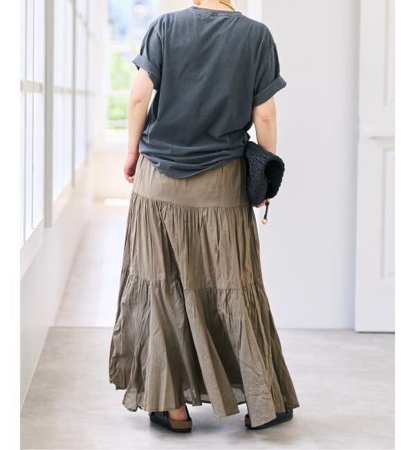 Spick and Span「コットンオーガンジーティアードスカート」|スカート|