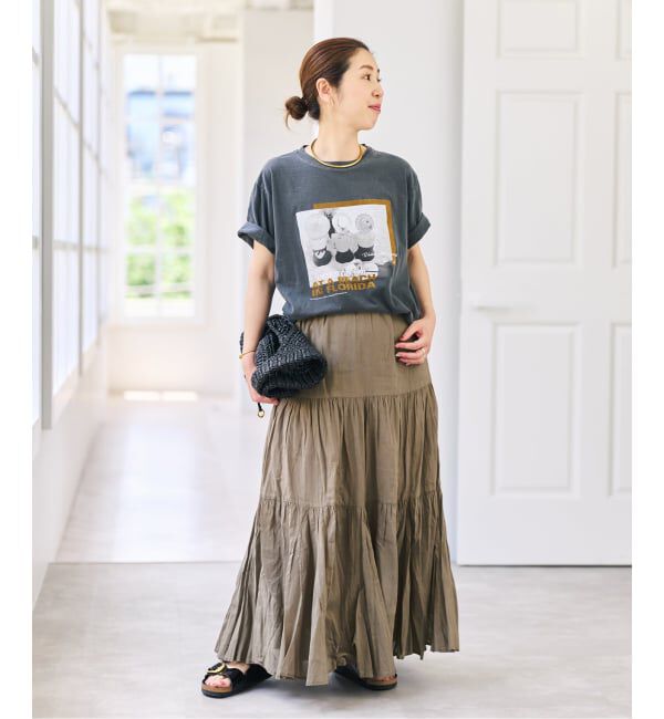 Spick and Span「コットンオーガンジーティアードスカート」|スカート|