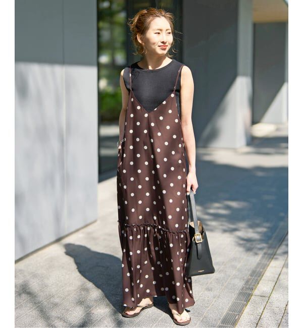 Spick and Span「《WEB限定 / 追加》ドットティアードキャミソールワンピース」|ワンピース|