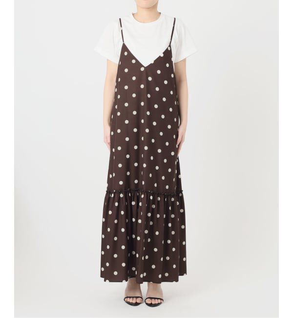 Spick and Span「《WEB限定 / 追加》ドットティアードキャミソールワンピース」|ワンピース|