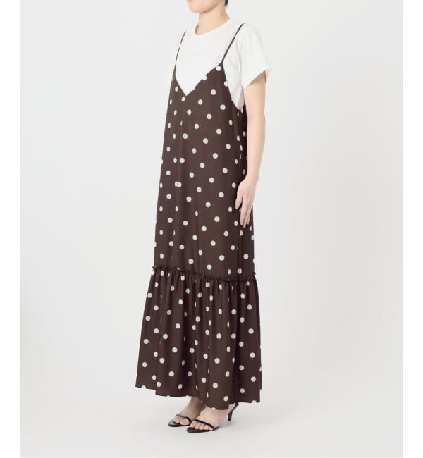 Spick and Span「《WEB限定 / 追加》ドットティアードキャミソールワンピース」|ワンピース|
