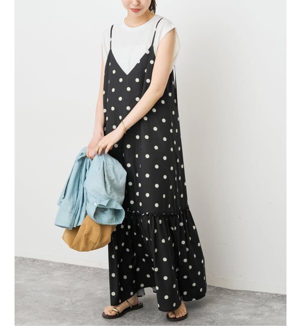 Spick and Span「《WEB限定 / 追加》ドットティアードキャミソールワンピース」|ワンピース|