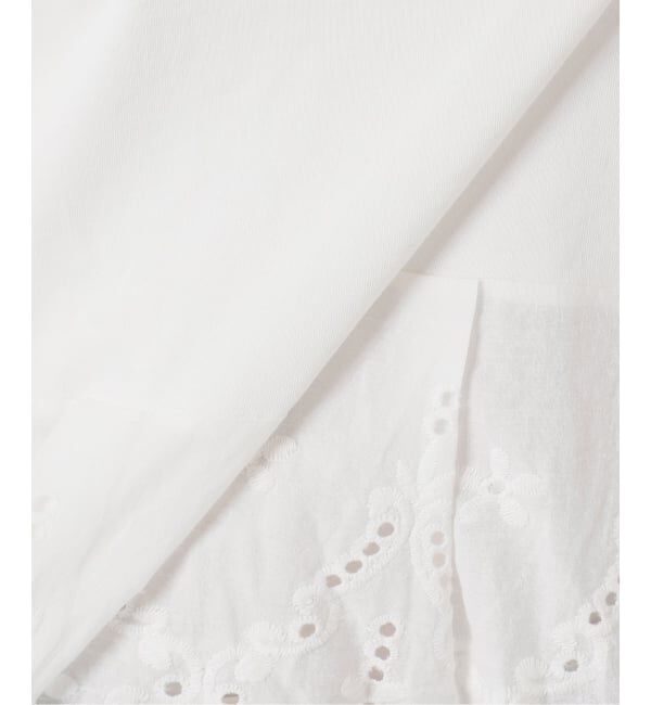 Spick and Span「《WEB限定 / 追加予約》カットワークレースペプラムTシャツ」|Tシャツ・カットソー|