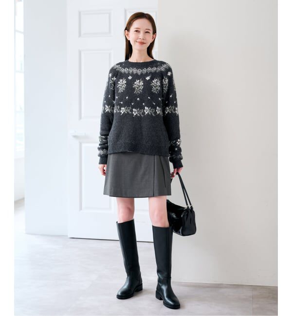U by SPICK&SPAN「《予約》 REMME/レメ レザーロングブーツ」|ロングブーツ|