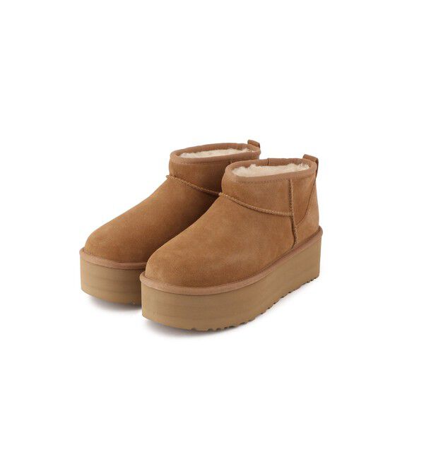 SALON adam et rope'「【UGG(アグ)】クラシック ウルトラ ミニ プラットフォーム」|ロングブーツ|