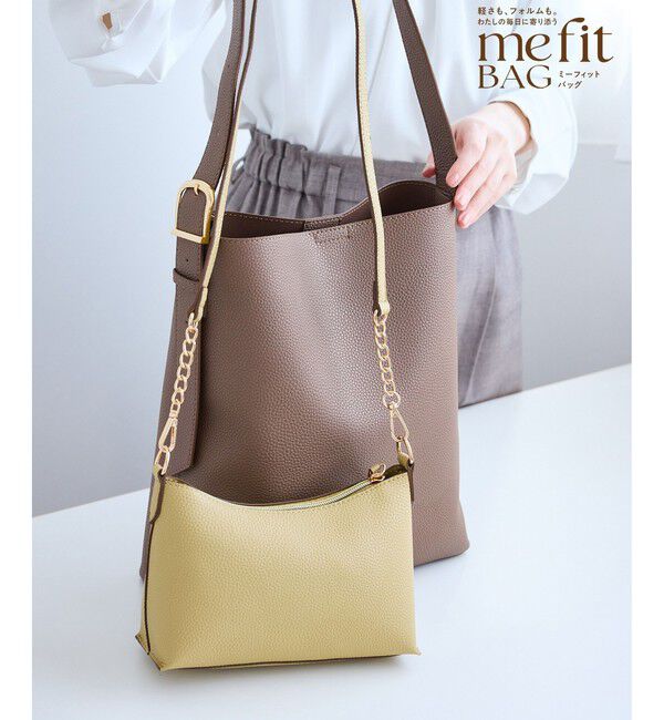 ROPE PICNIC PASSAGE「【ちゃんと+かわいい保証】me fit BAG ワンショルダートート＆ミニショルダーバッグ/A4対応」|ショルダー・メッセンジャー|ブラウン系(22)