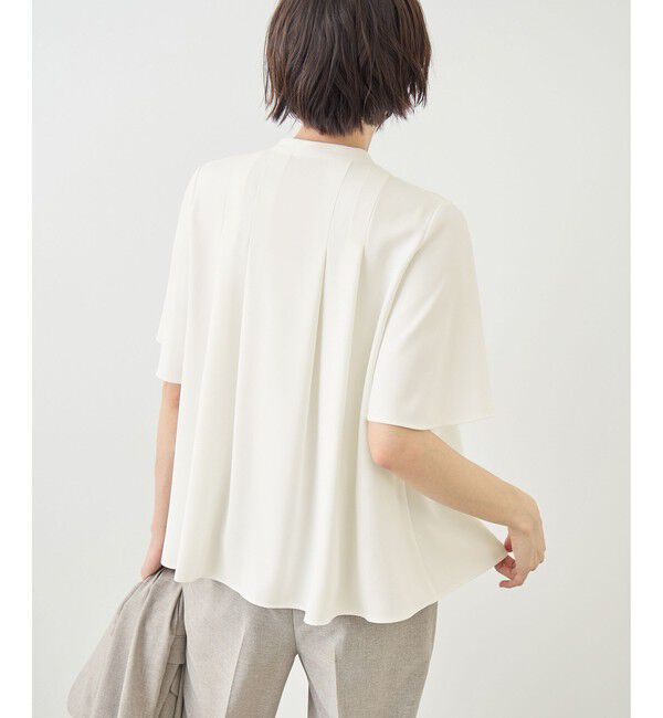 Rope&rsquo;Picnic「ジョーゼットタックハーフスリーブブラウス」|シャツ・ブラウス|