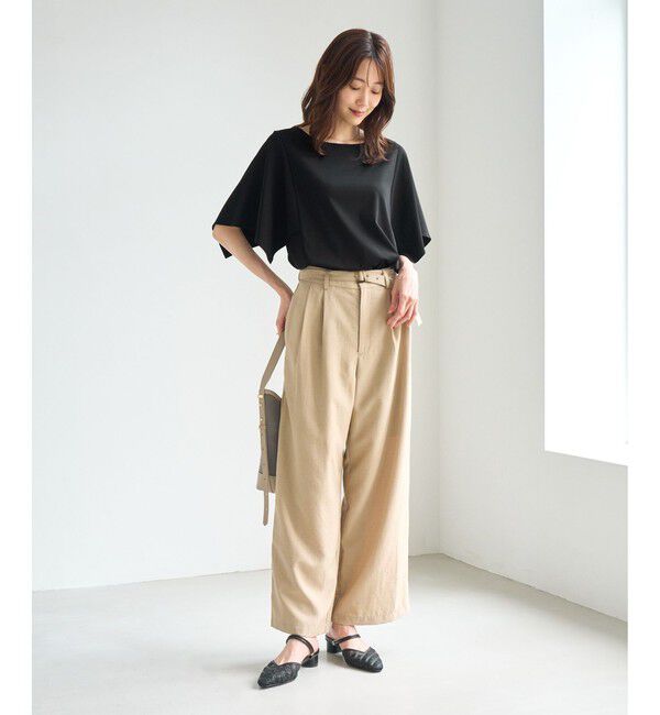 Rope&rsquo;Picnic「70シルケットハンカチスリーブトップス/UVカット・接触冷感」|Tシャツ・カットソー|