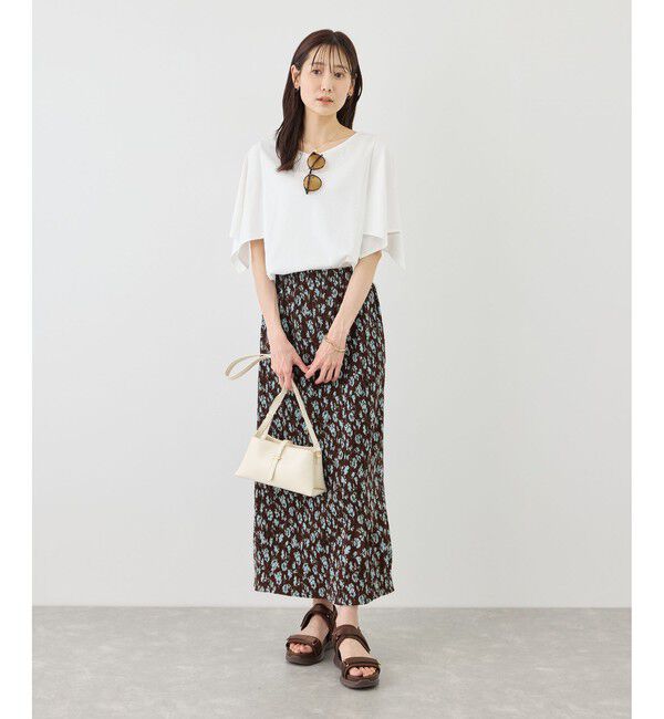Rope&rsquo;Picnic「70シルケットハンカチスリーブトップス/UVカット・接触冷感」|Tシャツ・カットソー|